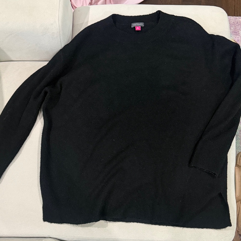 Vince Camuto Women’s Black Crewneck Sweater